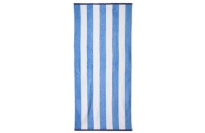 Striped Beach Towel - Blue and White